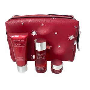 Estee Lauder Nutritious Super-Pomegranate 4pcs Skincare Gift Set Dark Red